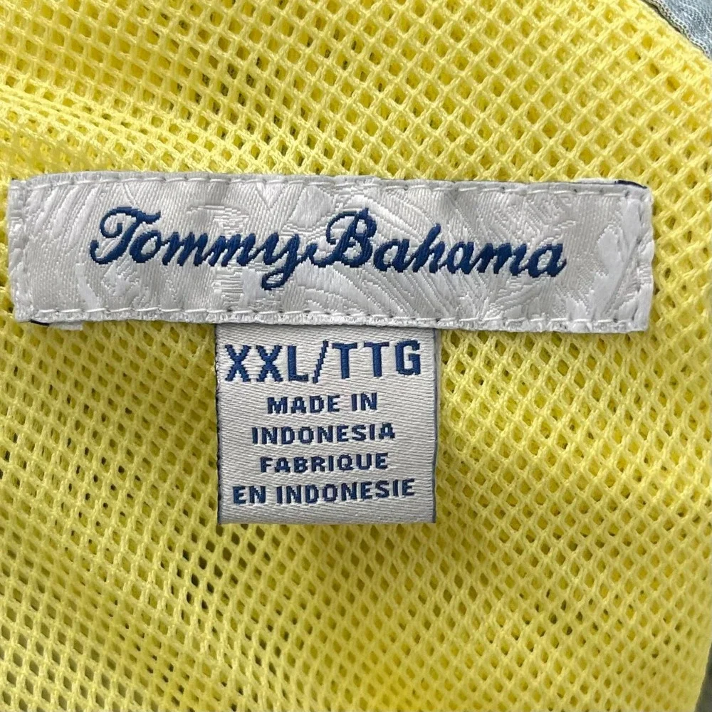 Tommy Bahama Swim Trunks Men XXL Blue Stripe Board Shorts Mesh Lined Surf Resort